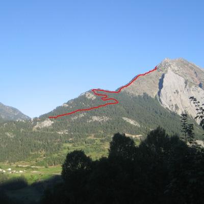 01-L'itinéraire du jour vu de Montatuay