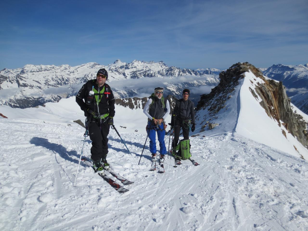 Patrick, Gérard, Frédéric. Dents du Midi, Croix des Berons.