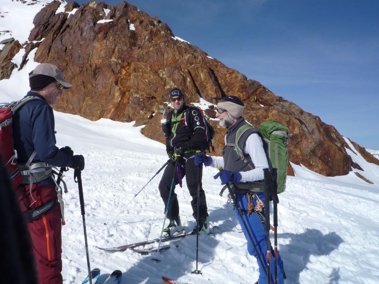 Bruno, Patrick, Gérard au col de la Croix des Berons.