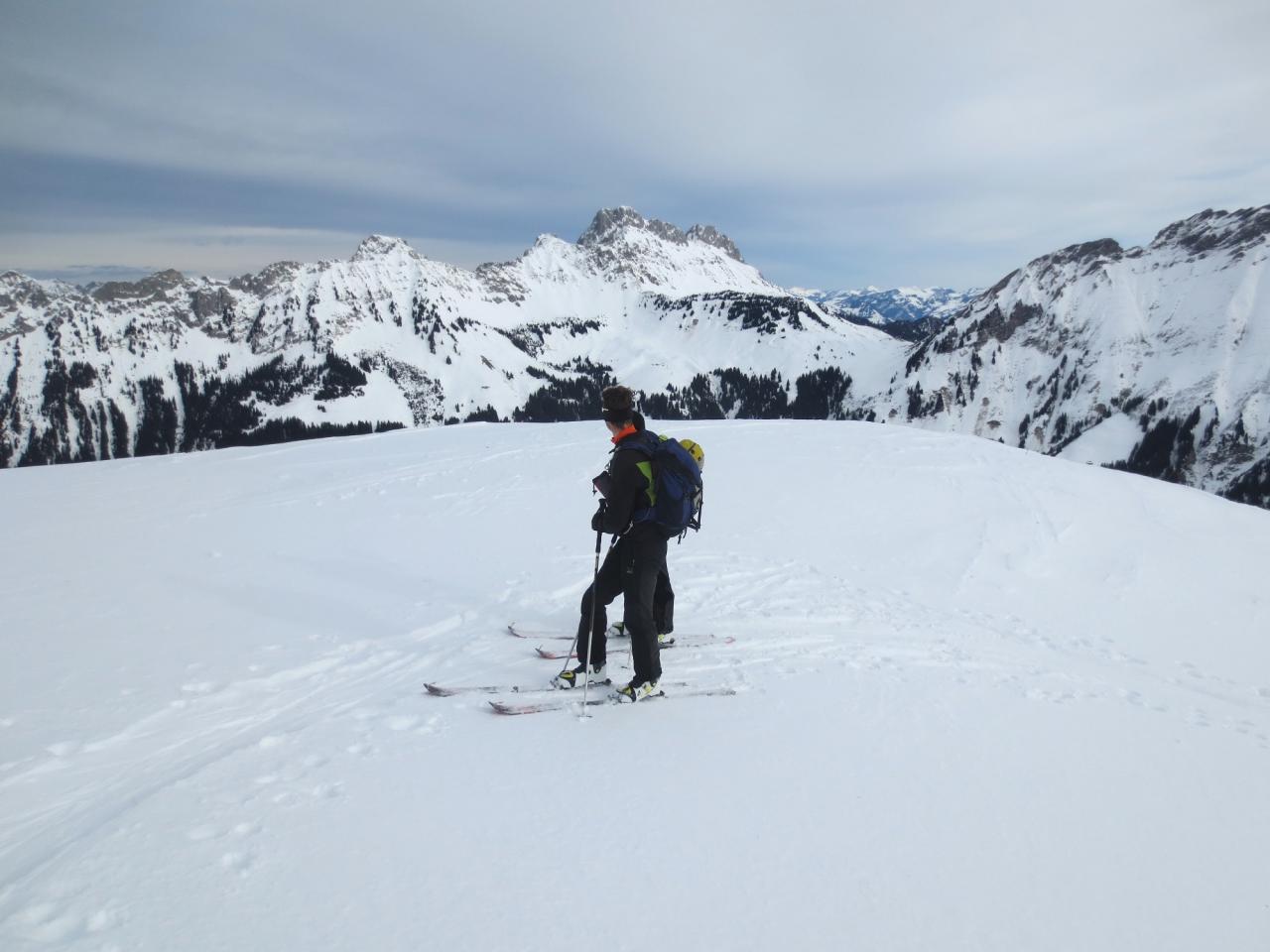 Georges devant Gummfluh et col de Jable