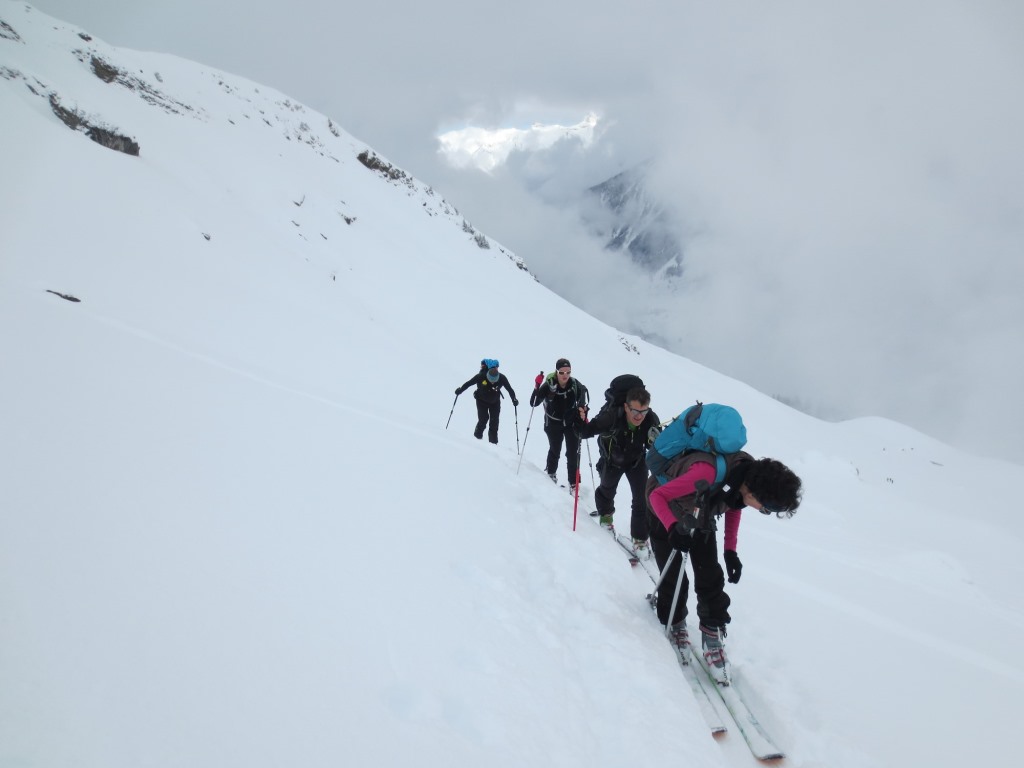 Le groupe dans la montée