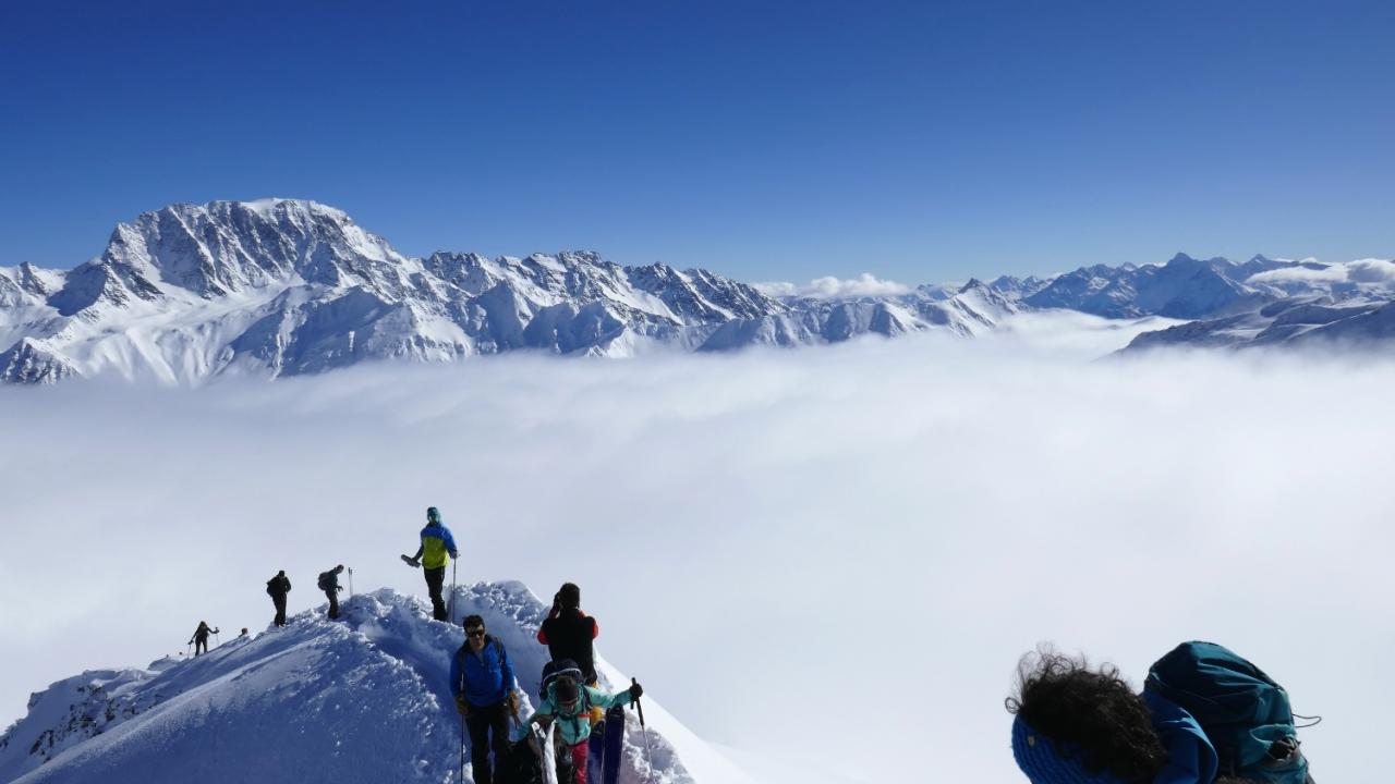 Itiniéraire fréquenté! Mont Vélan et Italie