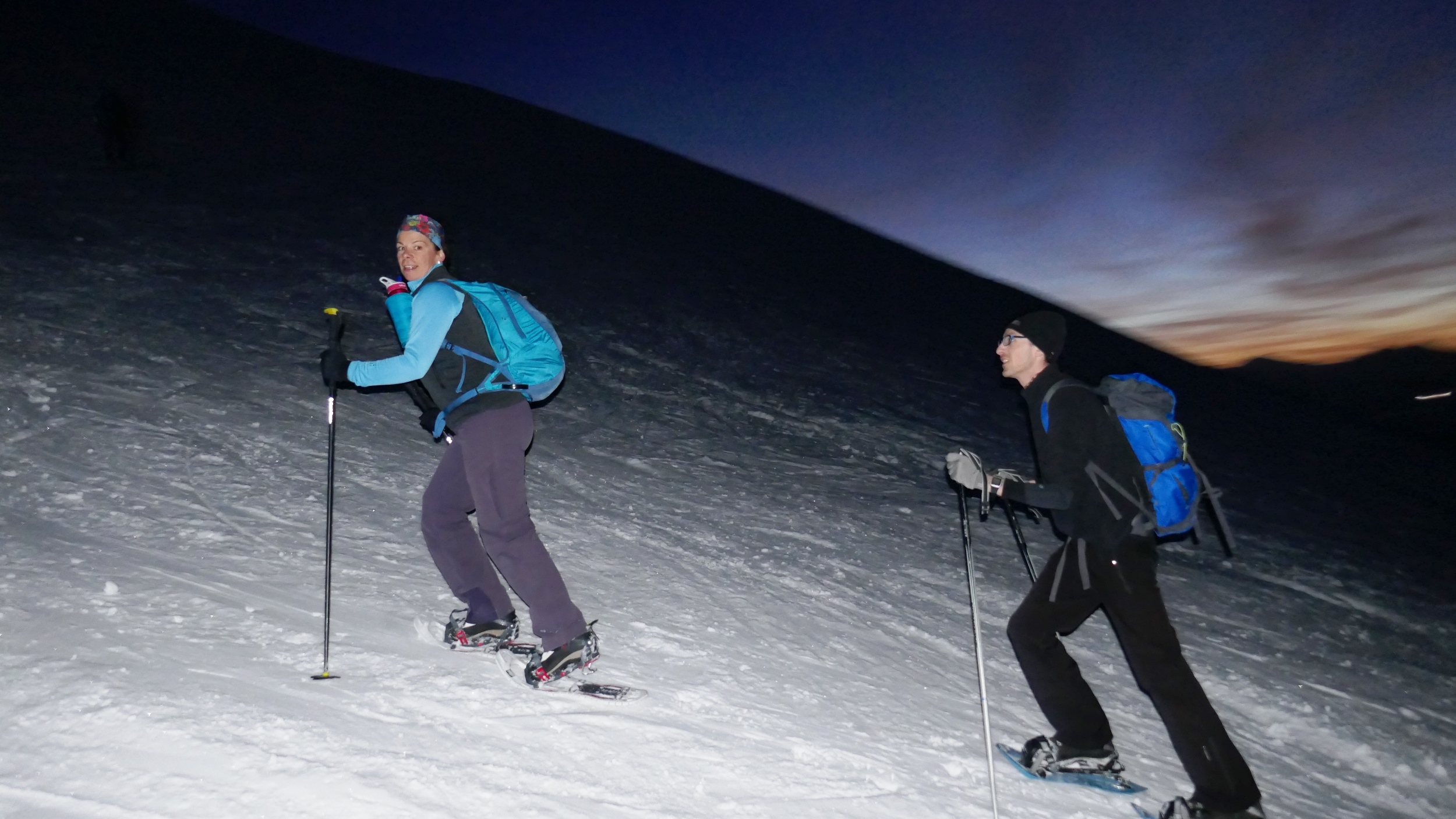 Els et Bastien en raquettes