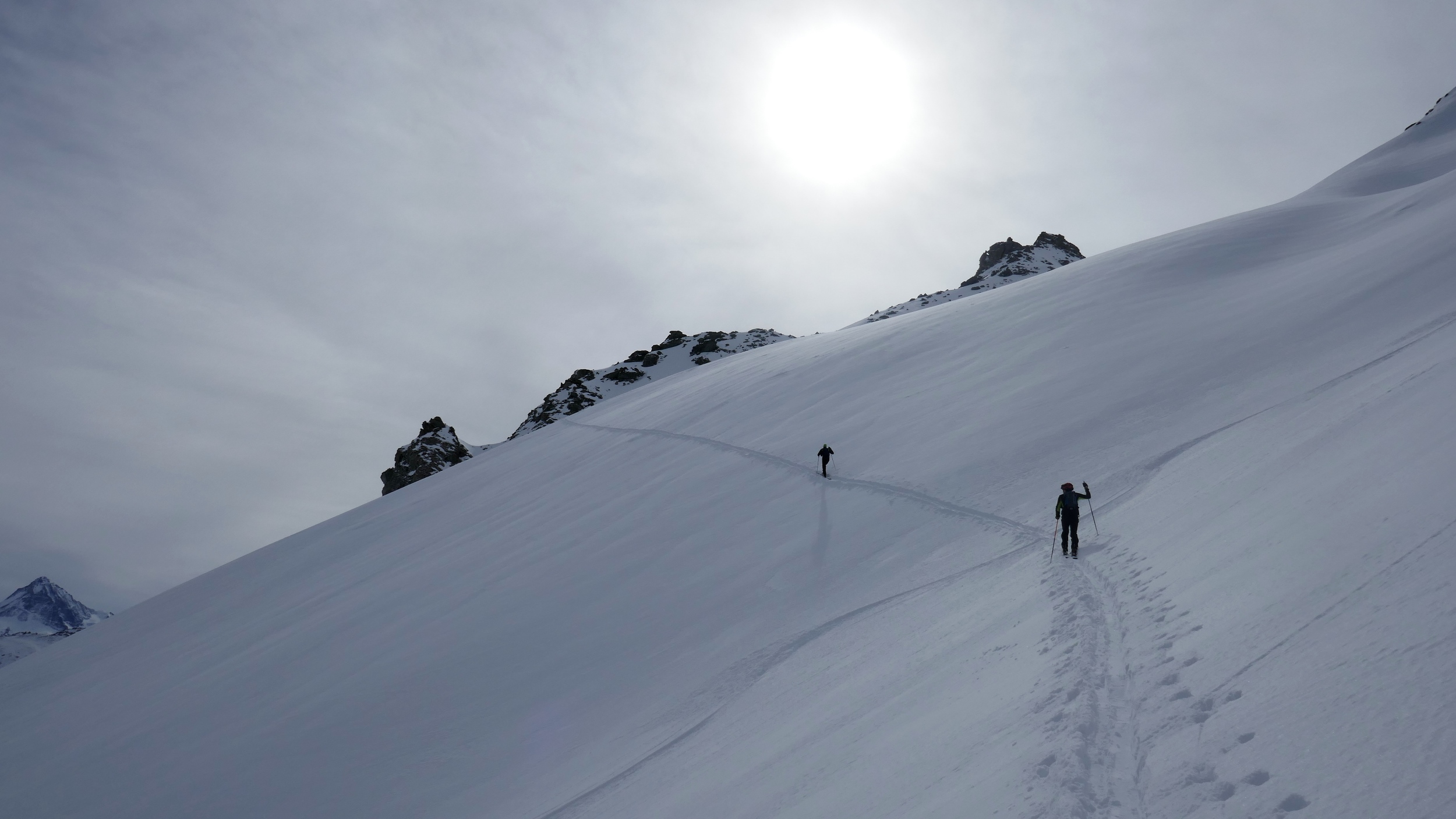 Remontée direction glacier d'Orchèra