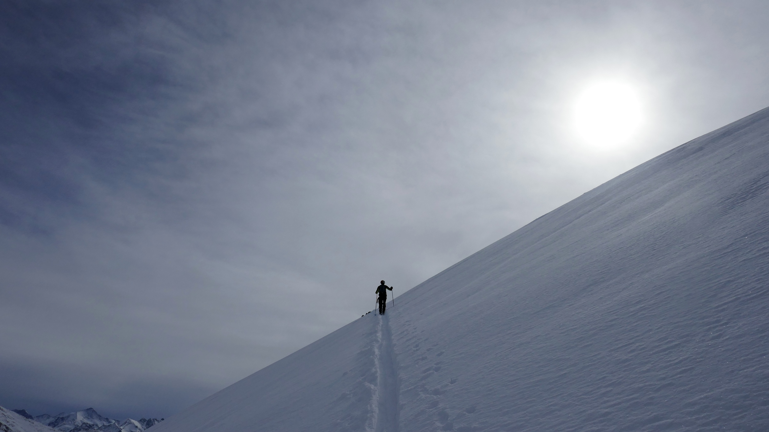 Remontée direction glacier d'Orchèra