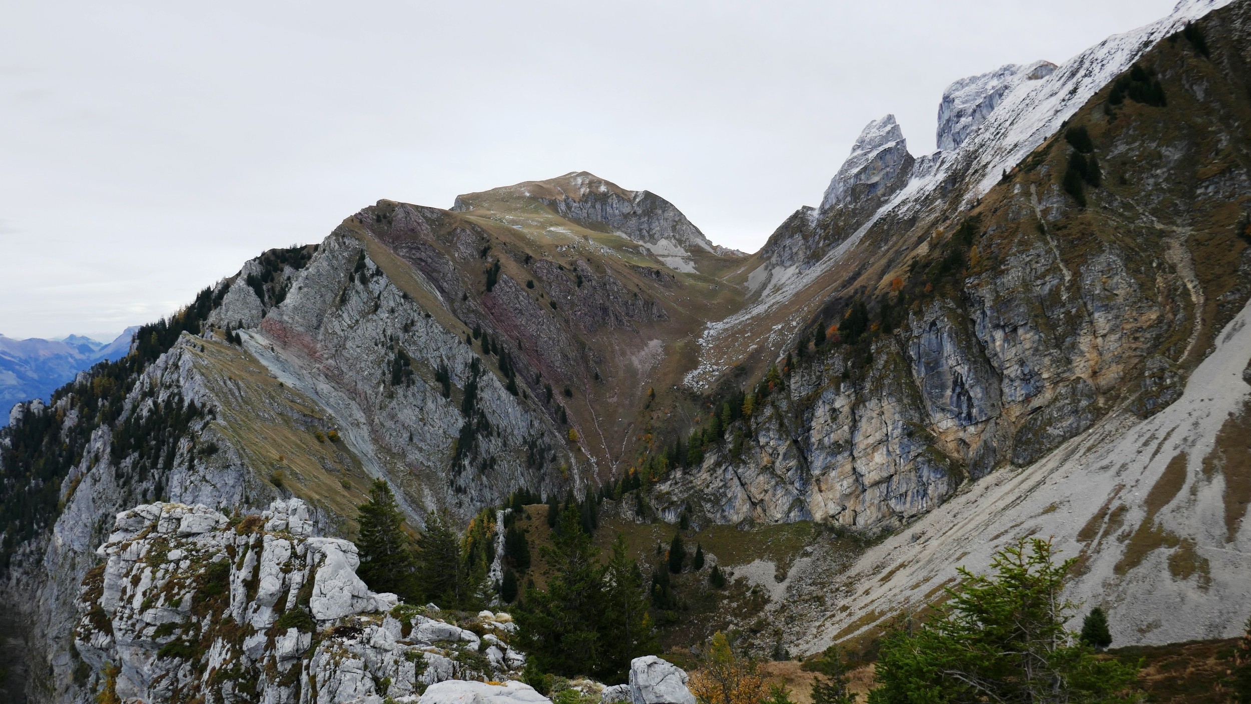 Grammont et jumelles depuis le sommet