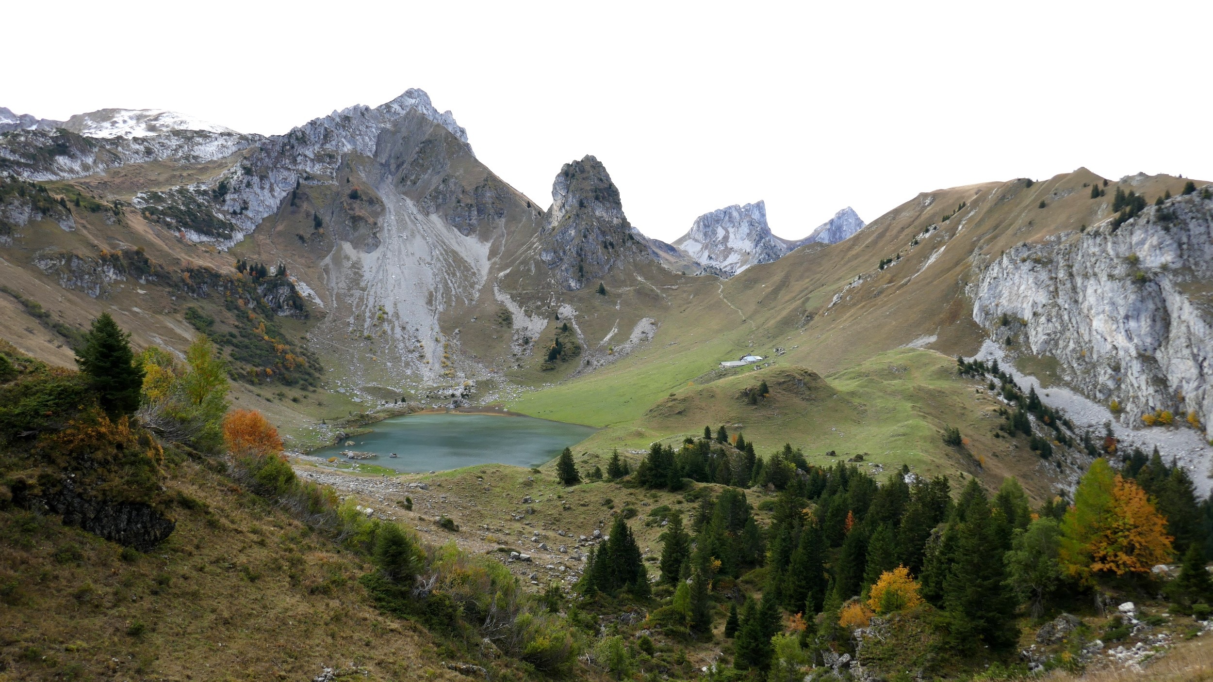 Vue sur notre retour côté Lovenex et Col de la Croix