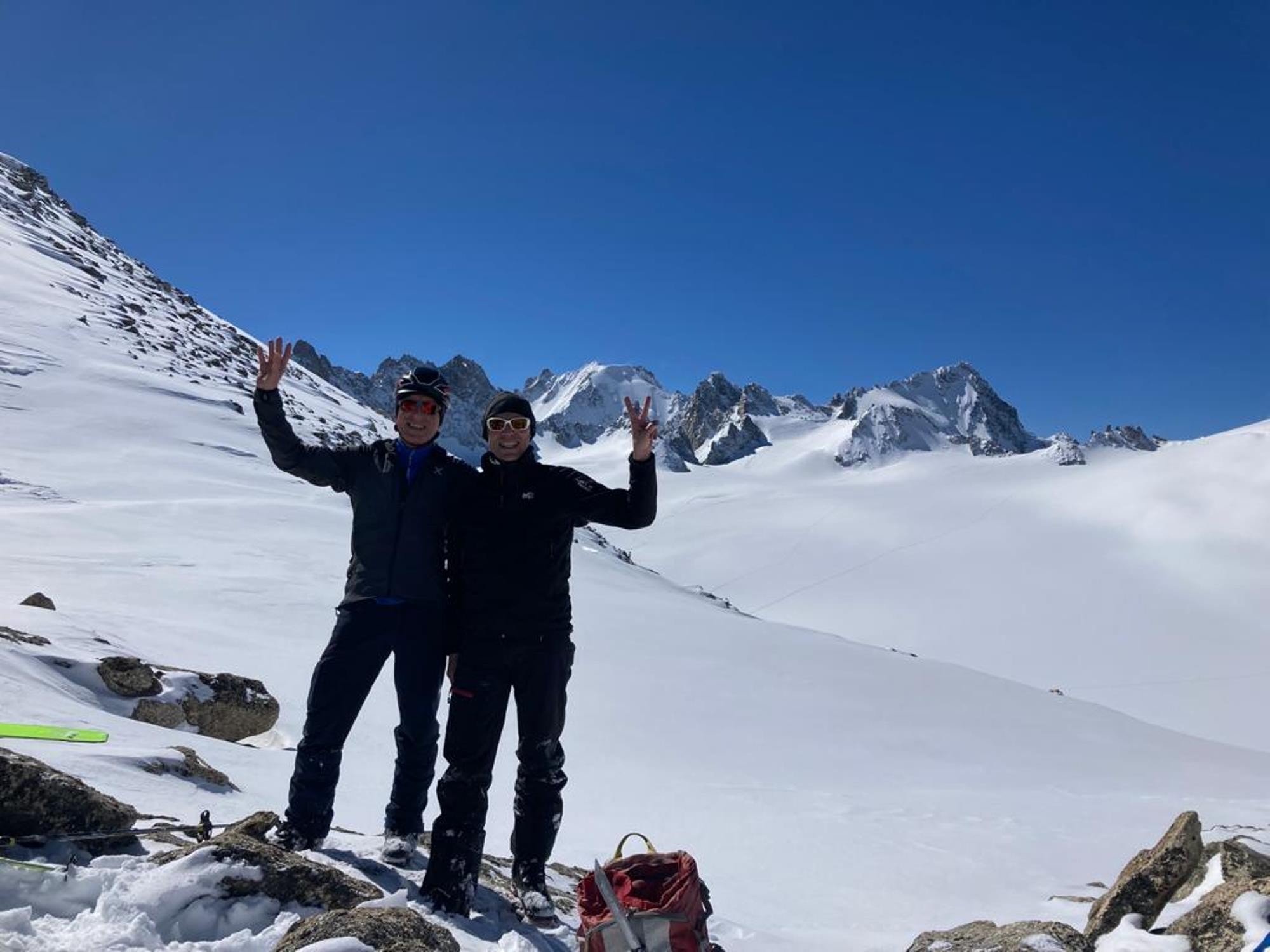 Bruno et Sébastien au sommet du couloir