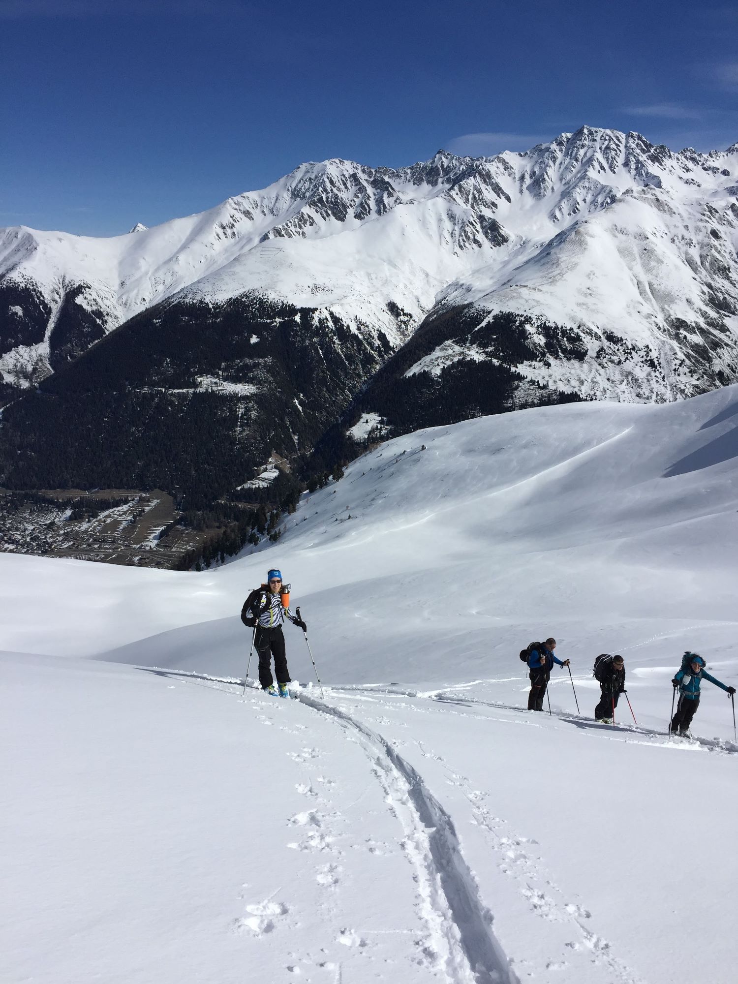 Fin de la montée. Du Six Blanc au Combins