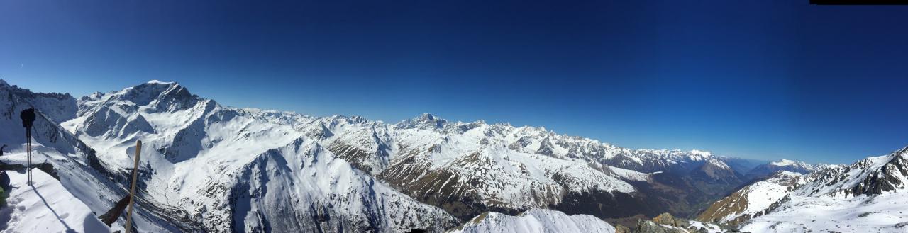 Panorama du Vélan à la Dent de Morcles