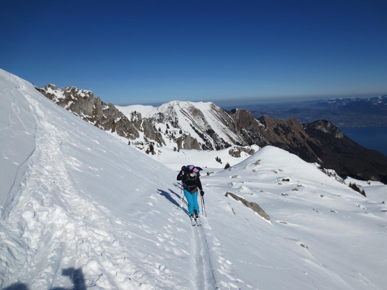 Arrivée au col de Bise