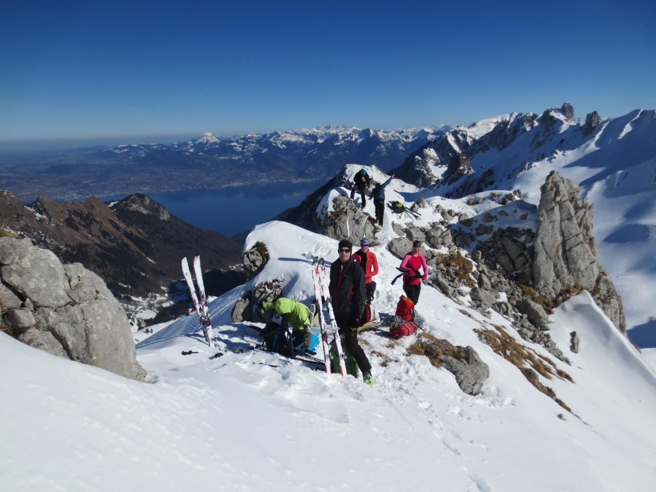 Arrivés. Léman, Gruyère, Grammont, Gardy, Dent du Velan.