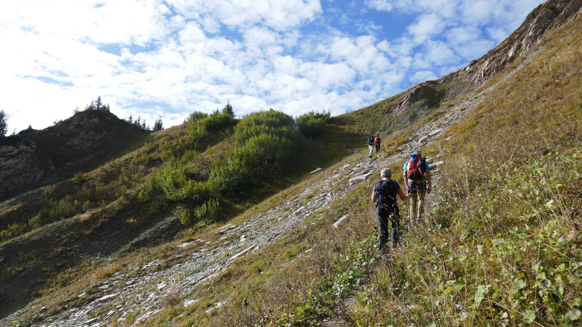 Sortie raide au col de Savalène