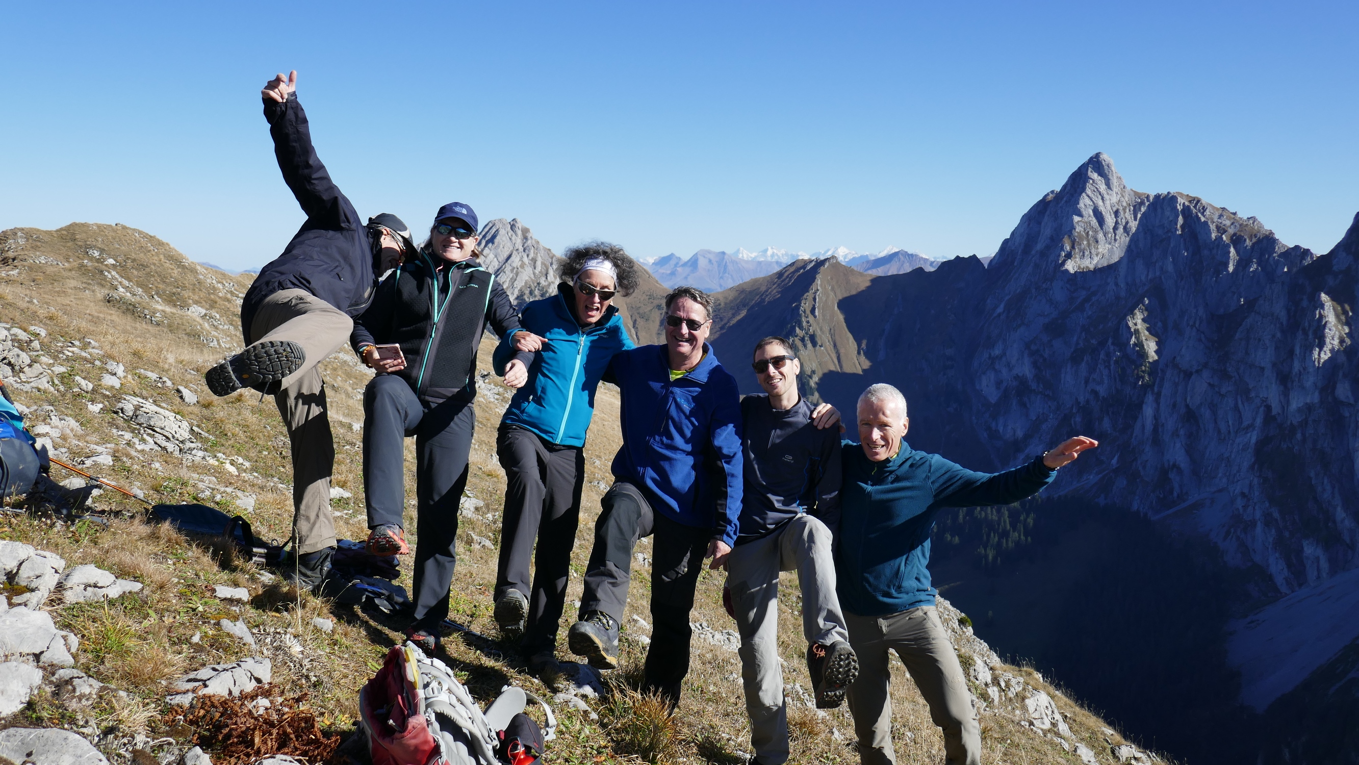 Manu, Sylvie, Rachel, Gérard, Bastien, Bruno